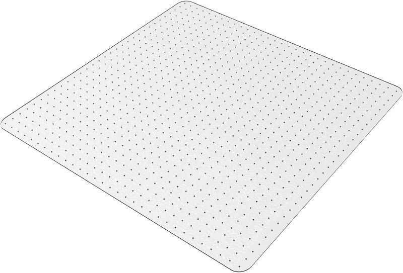 Photo 1 of HOMEK Office Chair Mat for Carpet, 48” x 48” Transparent Thick Office Floor Mats for Low Pile Carpet Floors, Easy Glide for Chairs
