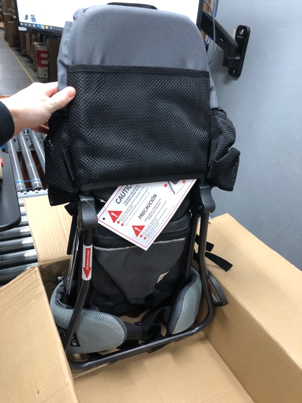 Photo 3 of ClevrPlus Cross Country Baby Backpack Hiking Child Carrier Toddler Gray Grey