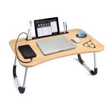 Photo 1 of Slendor Laptop Desk Laptop Bed Stand Foldable Laptop Table Folding Breakfast Tray Portable Lap Standing Desk Reading and Writing Holder with Drawer