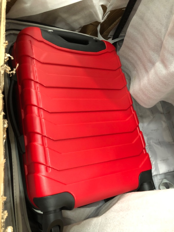 Photo 4 of **Damage**Wrangler 5 Piece Elysian Luggage and Accessories Set, Red 5 Piece Set Red