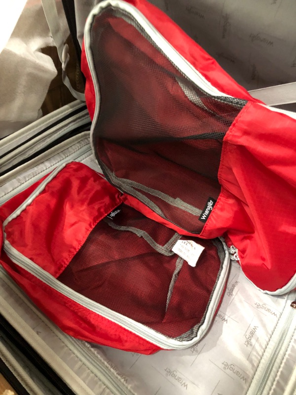 Photo 2 of **Damage**Wrangler 5 Piece Elysian Luggage and Accessories Set, Red 5 Piece Set Red