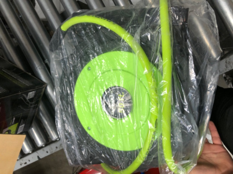 Photo 3 of Flexzilla Retractable Enclosed Plastic Air Hose Reel, 3/8 in. x 50 ft., Heavy Duty, Lightweight, Hybrid, ZillaGreen - L8250FZ