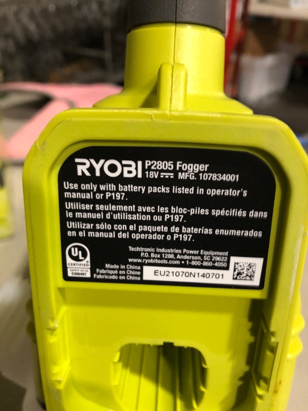 Photo 1 of **NON-REFUNDABLE-SEE COMMENTS**
RYOBI ONE+ 18-Volt Lithium-Ion Cordless Mister with 2.0 Ah Battery and Charger Included