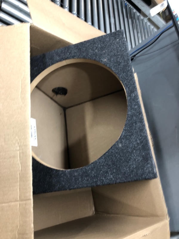Photo 1 of Bbox Single Sealed 15 Inch Subwoofer Enclosure - Car Subwoofer Boxes & Enclosures - Premium Subwoofer Box Improves Audio Quality, Sound & Bass - Red & Black Spring Terminals - Charcoal 15" SEALED