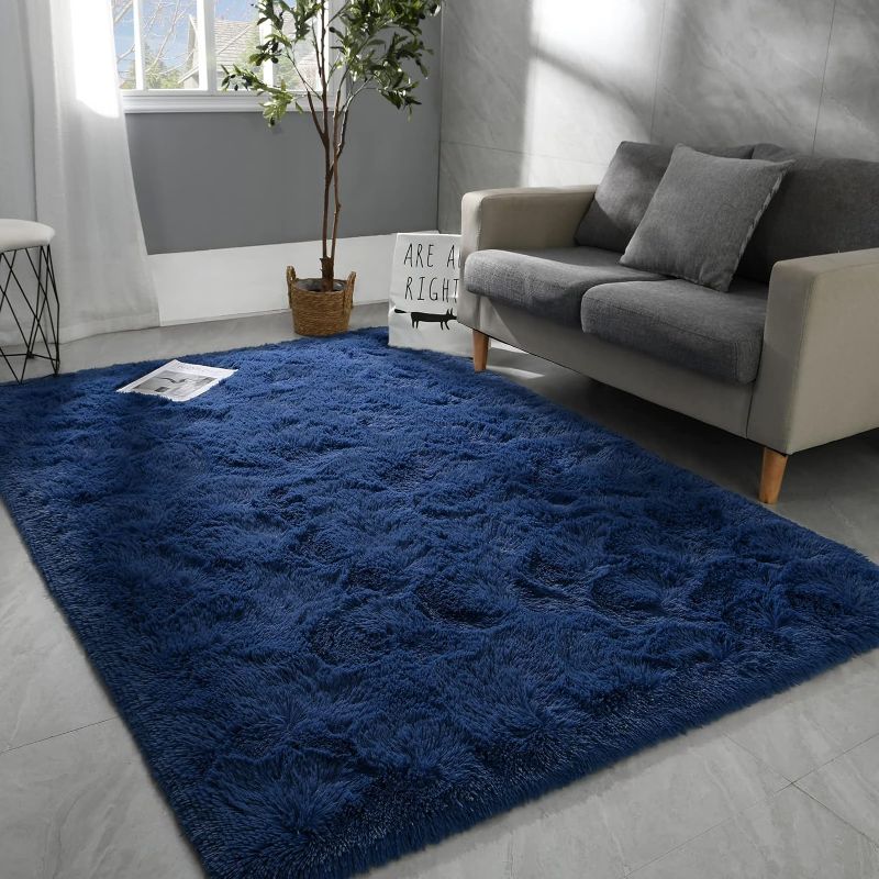 Photo 1 of  4x6 Large Area Rugs for Living Room, Super Soft Fluffy Modern Bedroom Rug