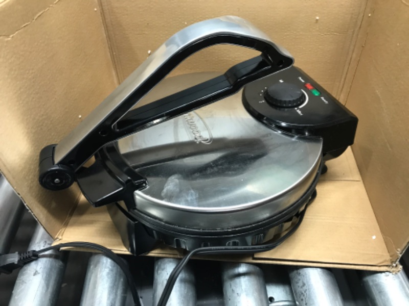 Photo 2 of 10inch Roti Maker by StarBlue with FREE Roti Warmer - The automatic Stainless Steel Non-Stick Electric machine to make Indian style Chapati, Tortilla, Roti 