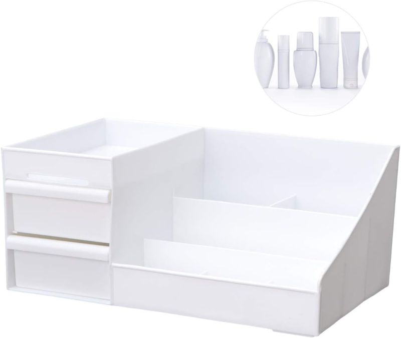 Photo 1 of 
Yardwe 1pc Desktop Cosmetic Container Cosmetic Organiser Make-up Organizer Desktop Stationary Organizer Makeup Jewelry Organiser Pen and Pencil Holder White.