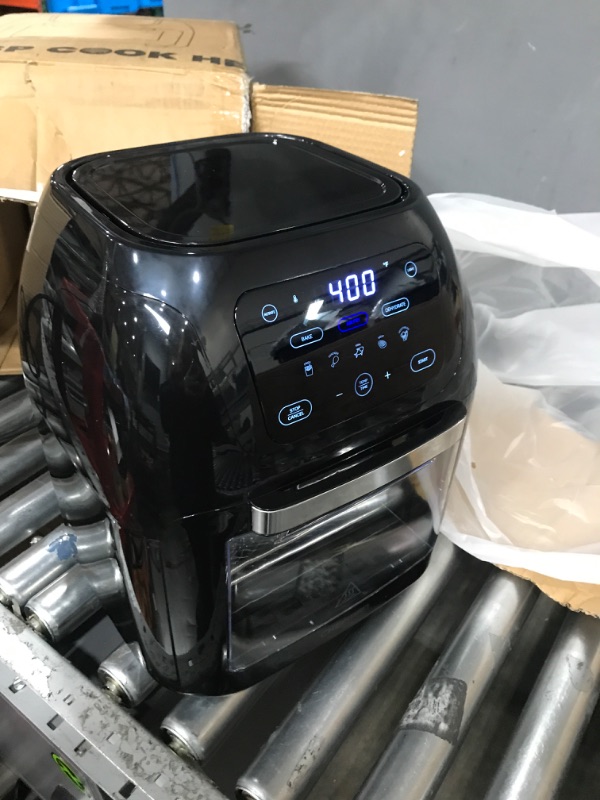 Photo 3 of **PARTS ONLY DOES NOT FUNCTION**
CHEFMAN Multifunctional Digital Air Fryer+ Rotisserie, Dehydrator, Black 10 QT Air Fryer