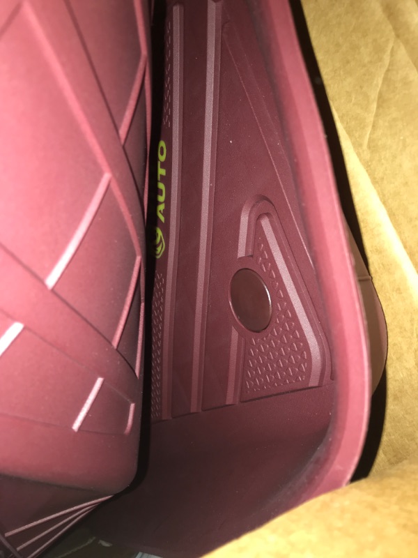 Photo 1 of YHTAUTO Custom Fit All Weather Red Floor Mats Compatible with 2020-2024 Tesla Model Y Automotive Car Mats TPE Liners 1st & 2nd Row, Waterproof Anti-Slip Odorless Mats 3 X Red Floor Mats