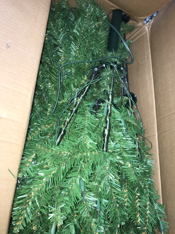 Photo 3 of 9’ Pre-lit Kingswood Fir Pencil Artificial Christmas Tree –Clear Lights