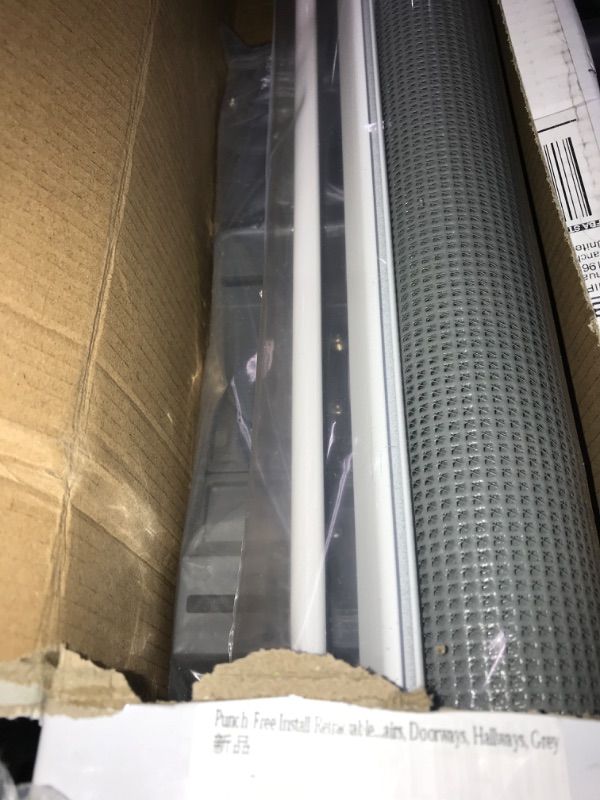 Photo 1 of Punch-Free Install Retractable Baby Gate, 33" Tall, Extends up to 55" Wide, Indoor/Outdoor Baby Gate, Child Gate Stair Gate for Stairs, Doorways, Hallways, Grey