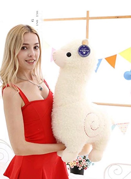 Photo 1 of Alpaca Plush Toy, 18 Inch Llama Stuffed Animal Large Llamacorn Alpaca Doll Plushie Hug Pillow Soft Fluffy Cushion White Alpaca Soft Toy Plush Stuffed Alpaca Doll Toys