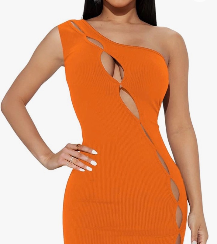 Photo 1 of evening orange 2xlarge one shoulder dress