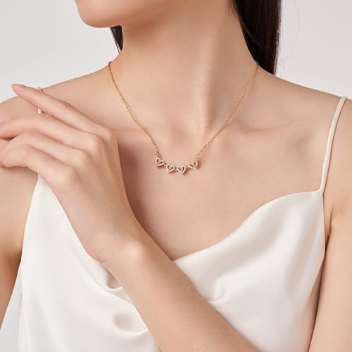 Photo 1 of Love & Crafted 4 Leaf Lucky Clover Necklace with 18k Gold Plating - Simple Cute Clover Necklaces for Women - Trendy Necklace for Girlfriend Gift
