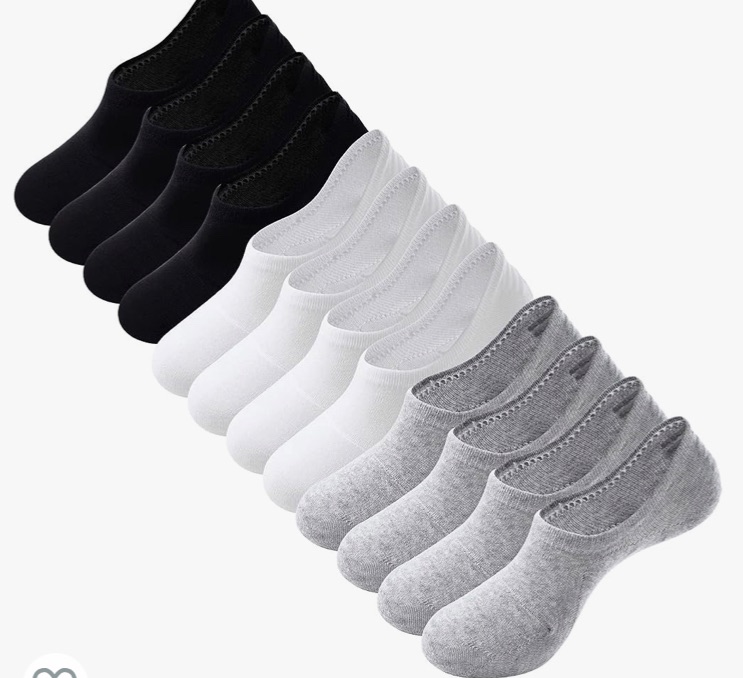 Photo 1 of Breslatte No Show Socks Womens Men Non-slip Athletic No See Low Short Invisible Low Cut Socks for Women