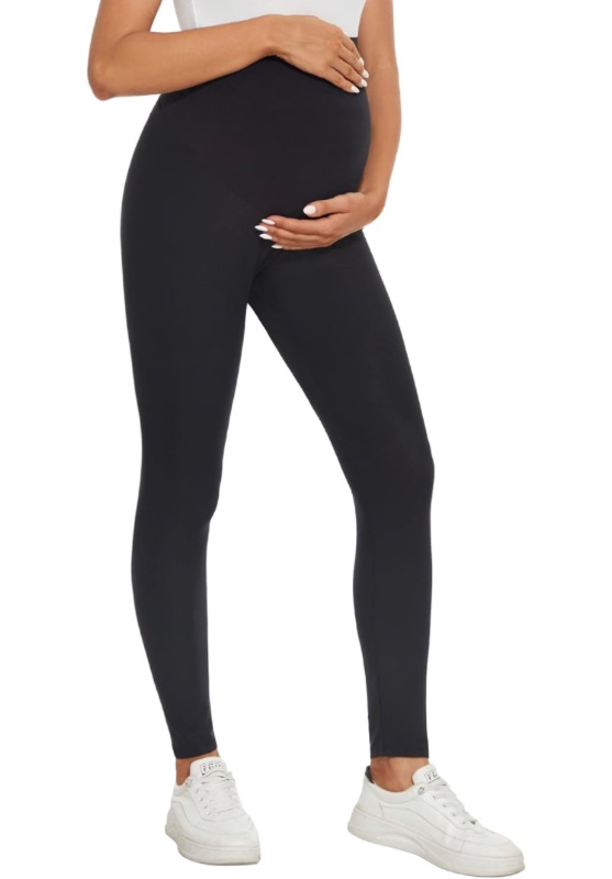 Photo 1 of Comfort Fit Maternity Leggings Over The Belly for Whole Pregnancy/Full Length Maternity Pants Lounge Casual