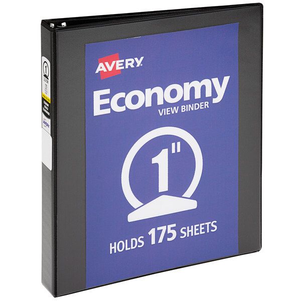 Photo 1 of  Black Economy View Binder with 1" Round Rings
