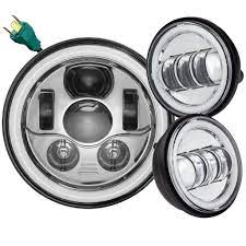 Photo 1 of Eagle Lights 7 inch LED Headlight Kit for Jeeps with White LED Halo Rings
