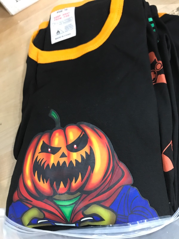 Photo 1 of BOYS HALLOWEEN PAJAMAS SIZE 12 PUMPKIN FACE GAMER