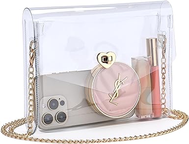 Photo 1 of VMUND Clear Bag Stadium Approved, Clear Purse Women Stadium Crossbody, Small Cute Plastic See Through Clutch Fashion Concert Bags