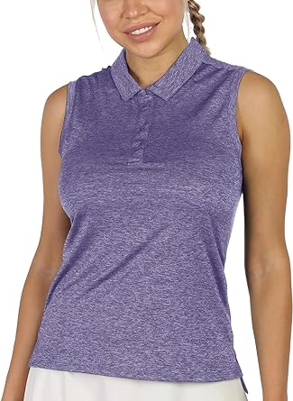 Photo 1 of icyzone Women's Golf Sleeveless Polo Shirts Tennis Tank Tops Athletic T-Shirts Size large 