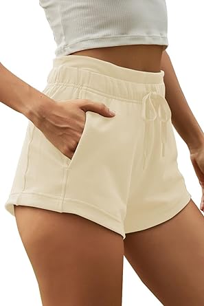 Photo 2 of Heyakso Womens Sweat Shorts with Drawstrawing Casual Elastic High Waist Athletic Shorts