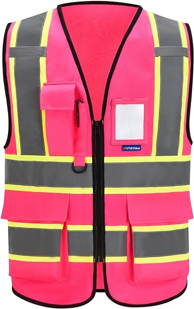 Photo 1 of AYKRM 11 color High Vis Reflective Safety Vest for Women Men Security Pocket Zipper size xlarge 