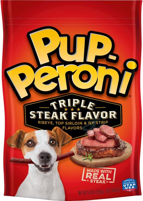 Photo 1 of  BEST BUY AUG06 2024 Pup-Peroni Triple Steak Flavored Dog Treats, 5.6 Ounce (Pack of 8)