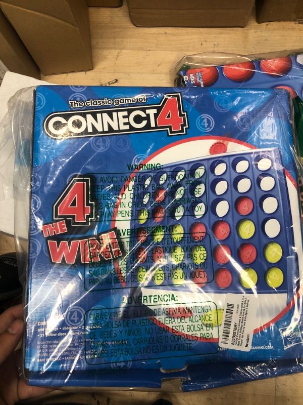 Photo 2 of Connect 4 Classic Grid Board Game, 4 in a Row Game, Strategy Board Games for Kids, 2 Player Board Games for Family and Kids, Ages 6 and Up