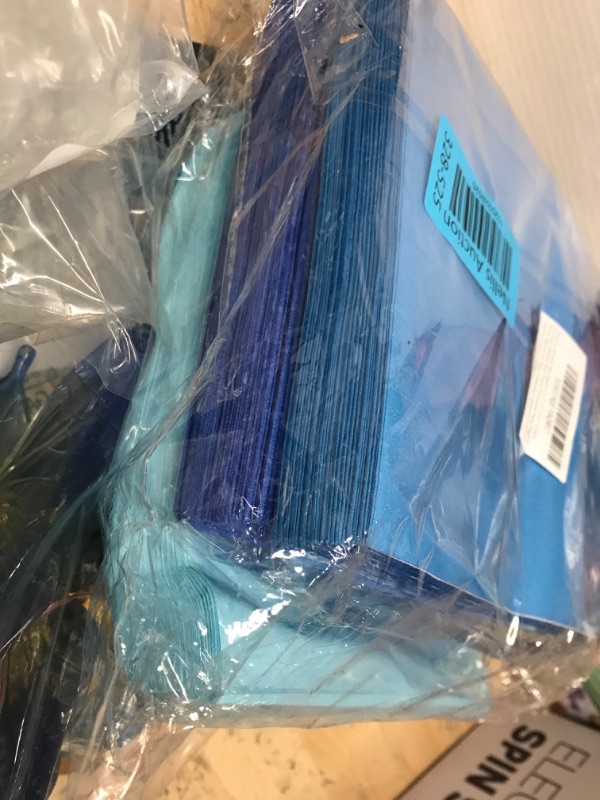 Photo 1 of 3 packs of assorted blue shade napkins