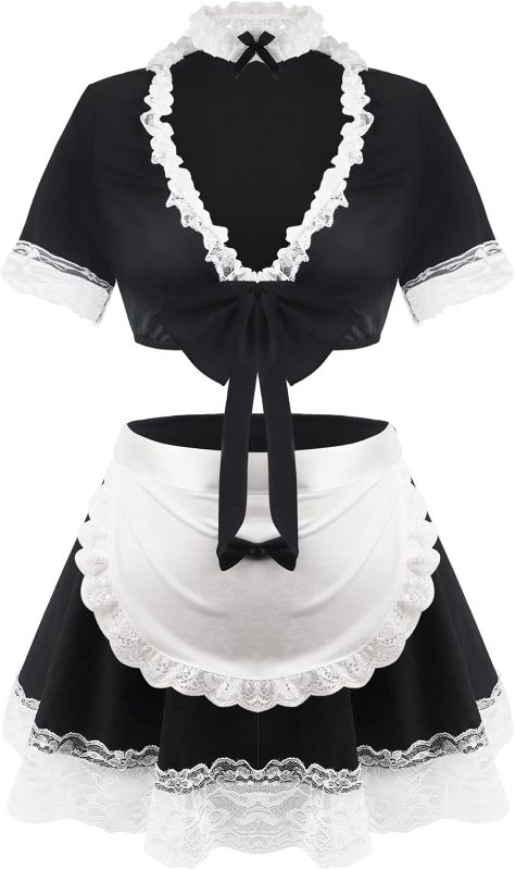 Photo 1 of medium
paloli Maid Outfit For Women,Maid Costume With Lace Apron,Fancy Maid Dress Cosplay Lingerie Set
