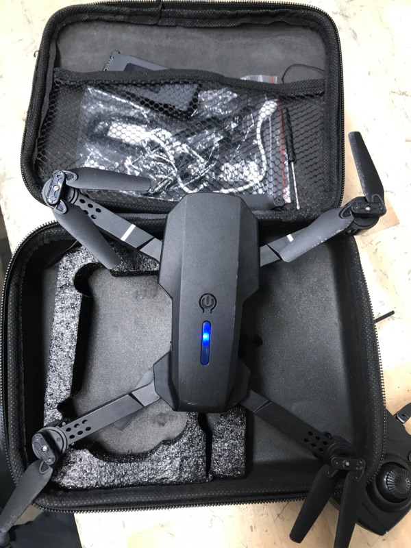 Photo 2 of * MINOR DAMAGE* E88 Pro Drone with 4K Camera, WiFi FPV 1080P HD Dual Foldable RC Quadcopter Altitude Hold, Headless Mode, Visual Positioning, Auto Return Mobile App Control, Black, 7.83 x 7.17 x 2.87 inches
