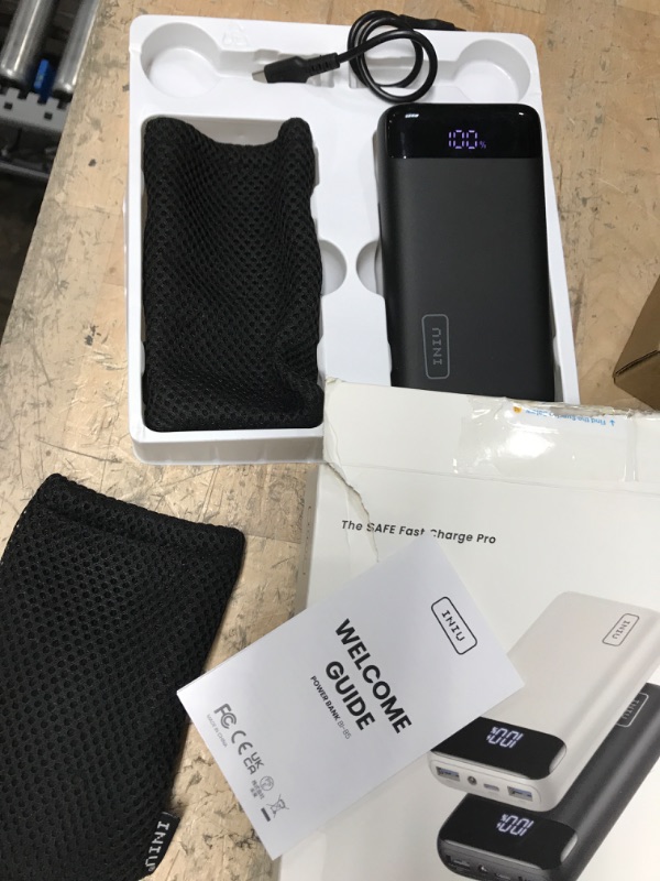 Photo 2 of INIU Portable Charger, 22.5W 20000mAh USB C in & Out Power Bank Fast Charging, PD 3.0+QC 4.0 LED Display Phone Battery Pack Compatible with iPhone 15 14 13 12 Pro Samsung S21 Google iPad Tablet, etc.
