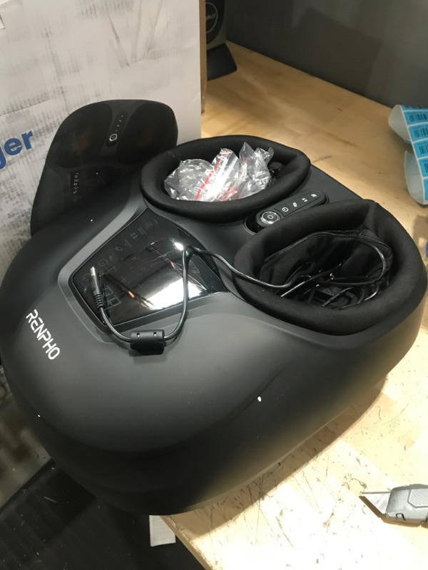 Photo 2 of RENPHO Shiatsu Foot Massager with Heat, Compact Foot Massager Machine with Remote, Deep Kneading, Squeezing, Auto-Off Timers, Relives Tired Muscles and Plantar Fasciitis, Fits Men Size Up to 12