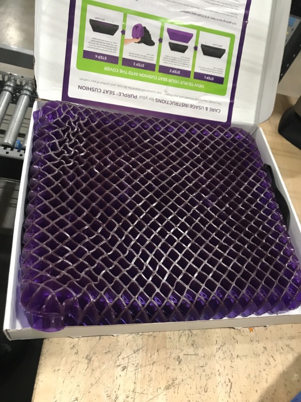 Photo 2 of Purple Royal Seat Cushion - Seat Cushion for The Car Or Office Chair - Temperature Neutral Grid