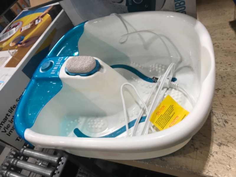 Photo 2 of HoMedics Bubble Mate Foot Spa, Toe Touch Controlled Foot Bath with Invigorating Bubbles and Splash Proof, Raised Massage nodes and Removable Pumice Stone