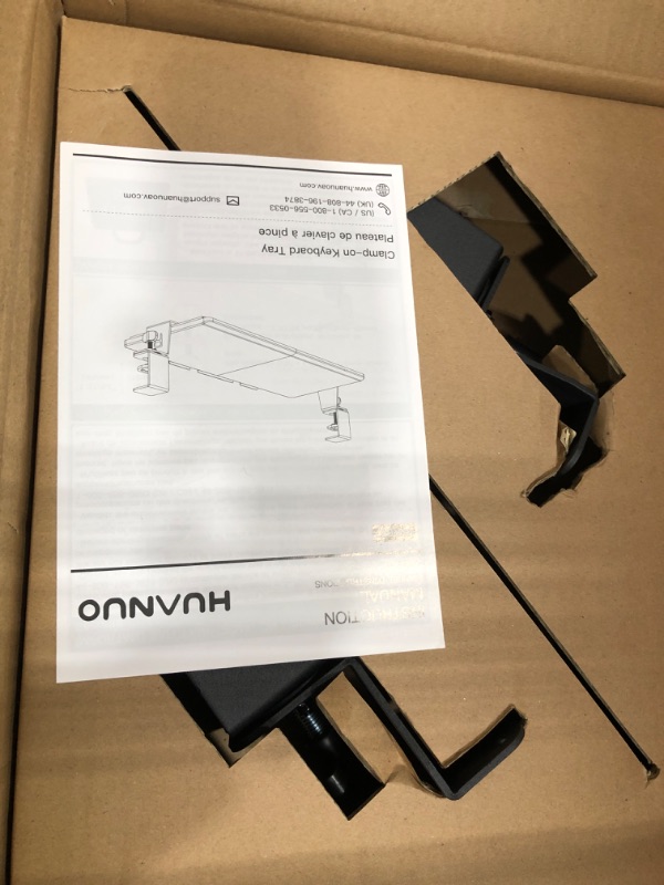 Photo 1 of HUANUO Keyboard Tray Under Desk with C Clamp-Large Size