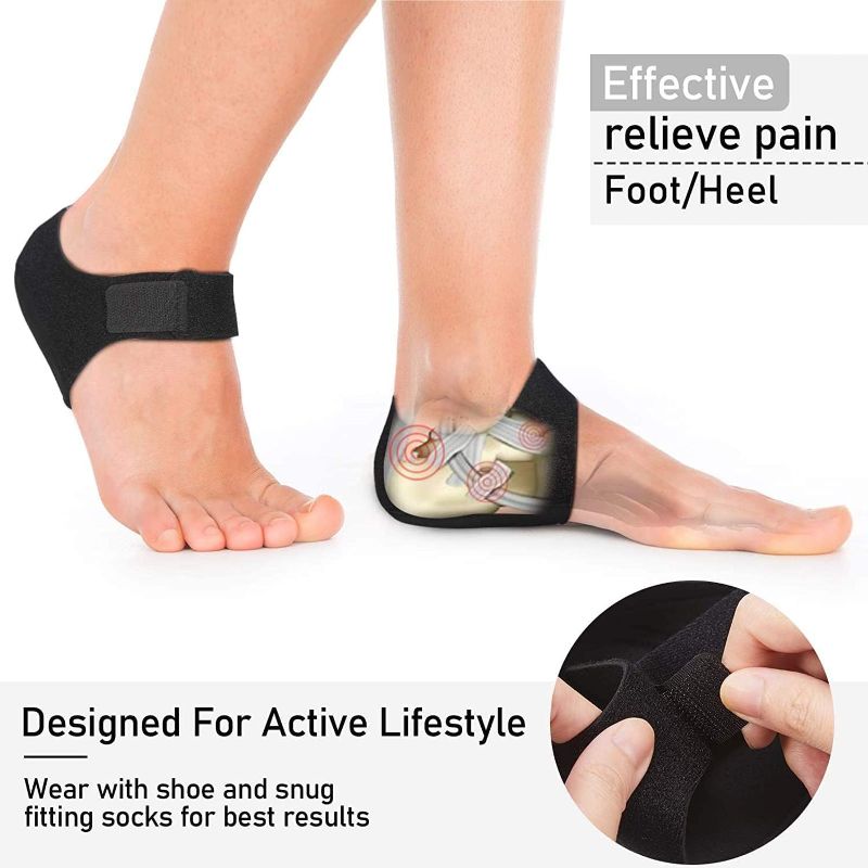 Photo 1 of Plantar Fasciitis Heel Cups for Heel Pain ?Updated Version? Heel Protectors/Sleeves Pads, Heel Support for Heel Pain and Spur, Cracked Heels for Women and Men (Black, M 5-8 / W 6-9.5)
