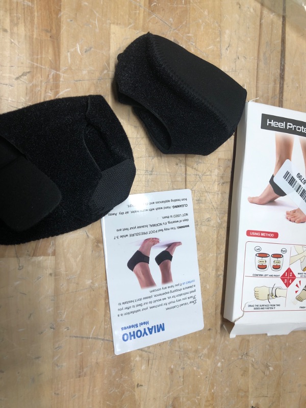 Photo 2 of Plantar Fasciitis Heel Cups for Heel Pain ?Updated Version? Heel Protectors/Sleeves Pads, Heel Support for Heel Pain and Spur, Cracked Heels for Women and Men (Black, M 5-8 / W 6-9.5)
