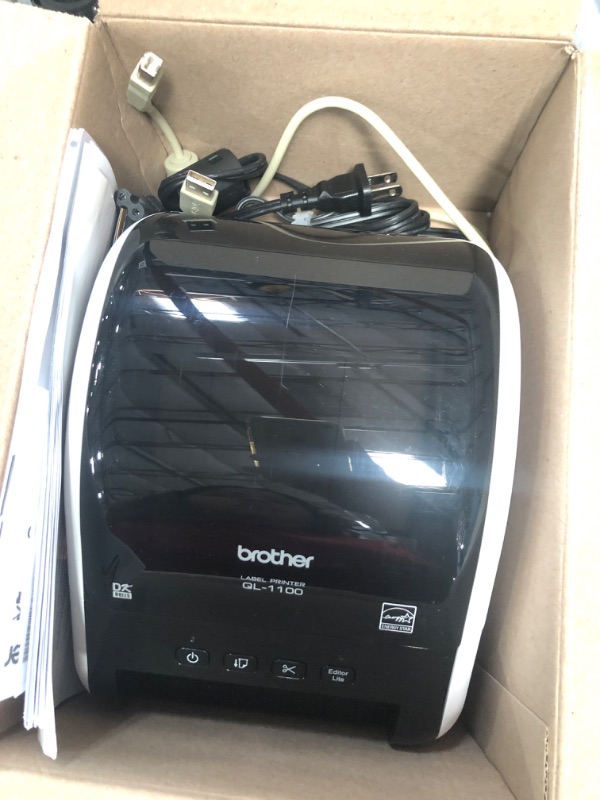 Photo 2 of Brother QL-1100 Wide Format, Postage and Barcode Professional Thermal Monochrome Label Printer, Black Model QL1100: Different USB Host Port