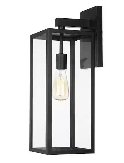 Photo 1 of ***USED - SCRATCHED - DIRTY***
Martin 21in. H 1-Light Matte Black Hardwired Outdoor Wall Lantern Sconce
