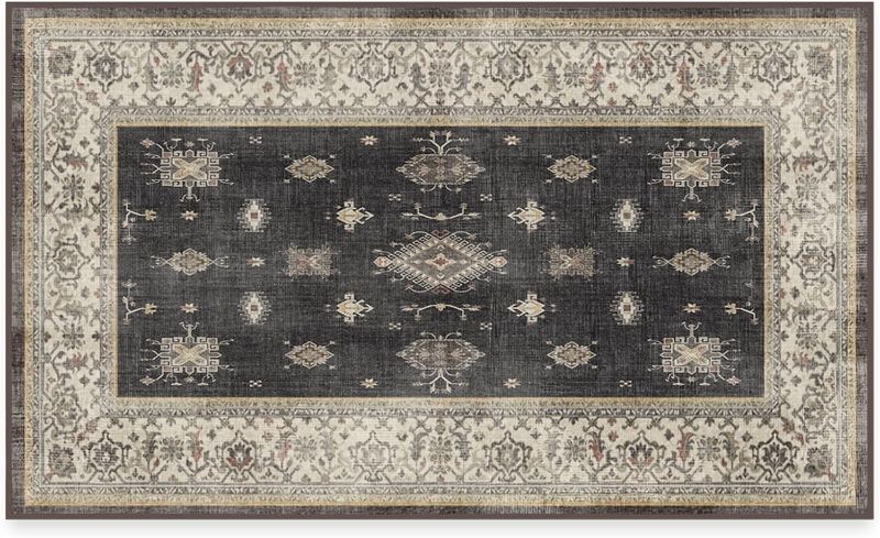 Photo 1 of 2x3 RUGGABLE Verena Washable Rug - Vintage Washable Area Rug for Living Room