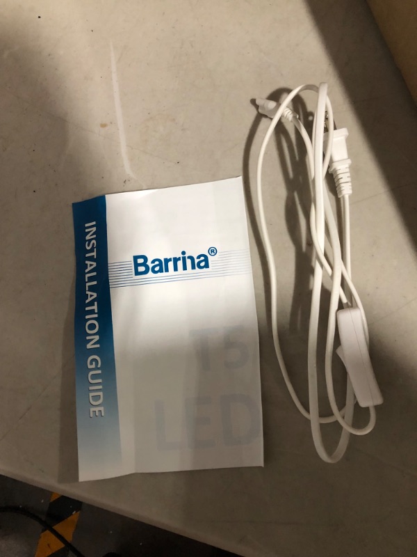 Photo 3 of (6 Pack) Barrina LED T5 Integrated Single Fixture, 4FT, 2200lm, 6500K (Super Bright White), 20W, Utility LED Shop Light, Ceiling and Under Cabinet Light, Corded Electric with ON/OFF Switch, ETL Listed 6-pack (6-power Cords)