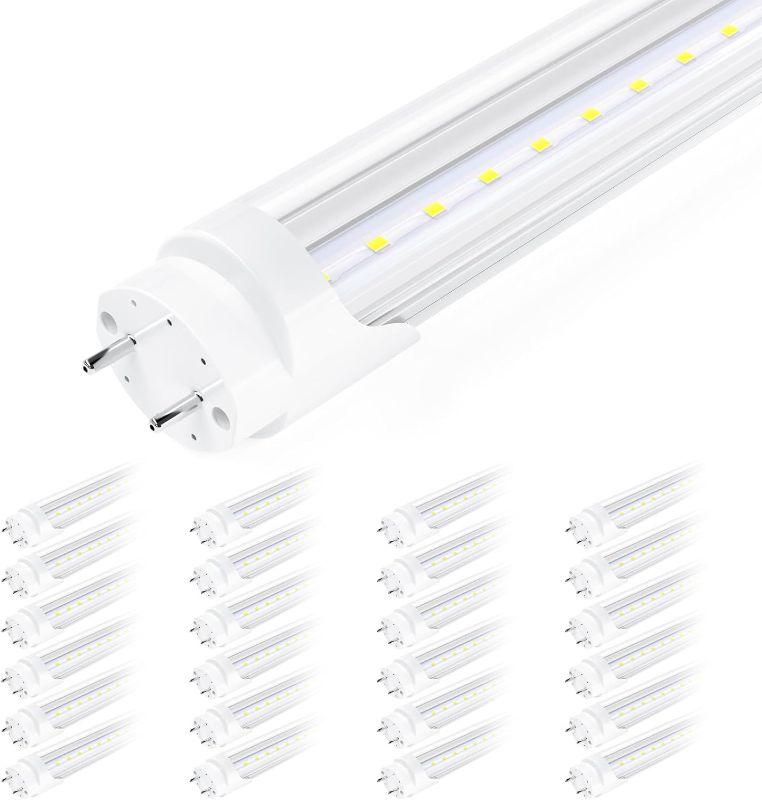 Photo 1 of **NON-REFUNDABLE-SEE COMMENTS** SHINESTAR 24-Pack T8 LED Bulbs 4FT, 18W 2200LM 5000K Daylight, T10 T12 Fluorescent Light Replacement, Ballast Bypass Type B, Dual-end, Clear Cover, 2 pin G13 Base
