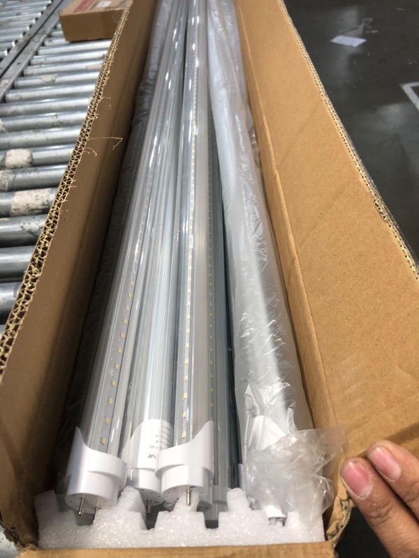 Photo 2 of **NON-REFUNDABLE-SEE COMMENTS** SHINESTAR 24-Pack T8 LED Bulbs 4FT, 18W 2200LM 5000K Daylight, T10 T12 Fluorescent Light Replacement, Ballast Bypass Type B, Dual-end, Clear Cover, 2 pin G13 Base
