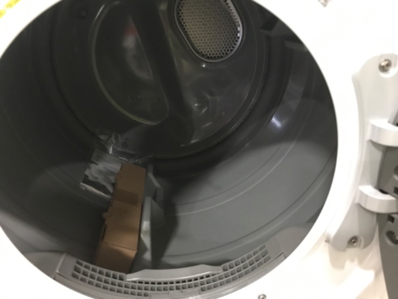 Photo 1 of DENTED**Samsung 7.5-cu ft Stackable Steam Cycle Smart Electric Dryer (White)