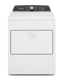Photo 1 of DENTED FRONT; CRACKED TOP EDGE**Whirlpool 7-cu ft Electric Dryer (White)