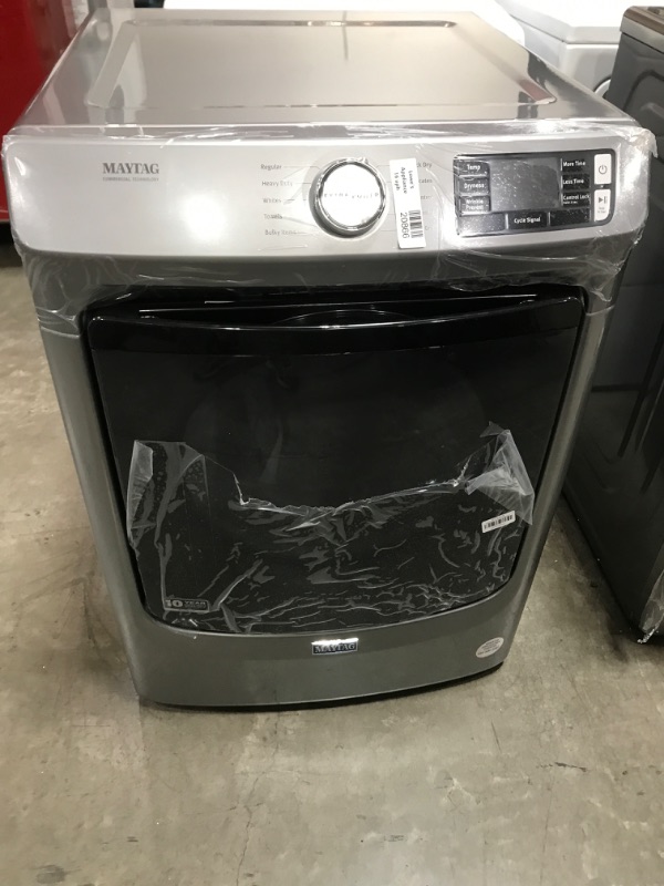 Photo 2 of Maytag 7.3-cu ft Stackable Electric Dryer (Metallic Slate) 