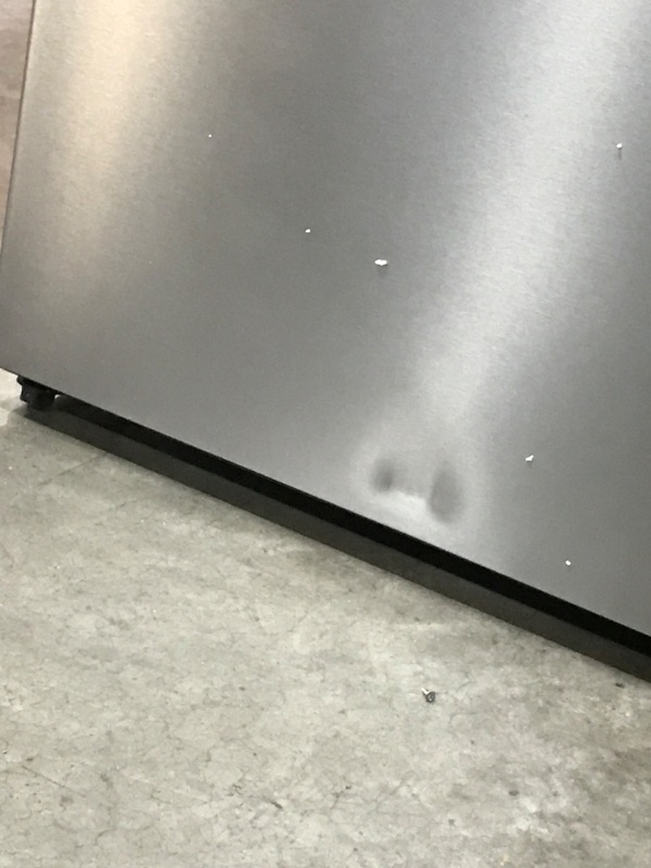 Photo 3 of DENTED FRONT; MISSING HANDLES**Hisense 17.2-cu ft Counter-depth Bottom-Freezer Refrigerator with Ice Maker (Fingerprint Resistant Stainless Steel)