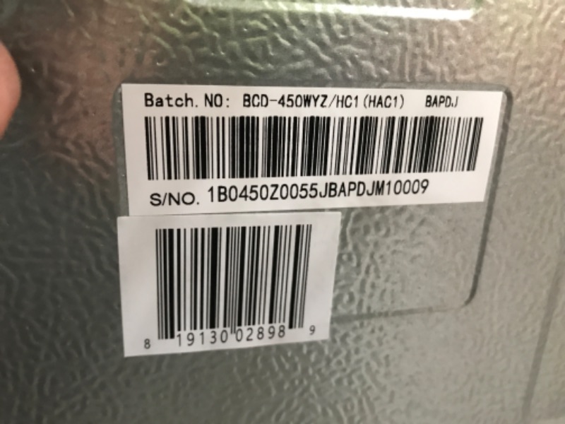 Photo 6 of DENTED FRONT; MISSING HANDLES**Hisense 17.2-cu ft Counter-depth Bottom-Freezer Refrigerator with Ice Maker (Fingerprint Resistant Stainless Steel)